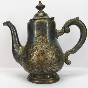 R&B Rogers Bros Vintage Hansa Silver Plate Coffee Pot #10 6 3/4" X 3 1/2" x 7"